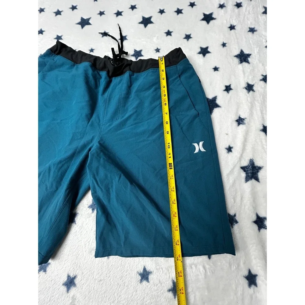 Hurley Mens L Blue Board Shorts Swim Surf Hybrid Stretch Performance